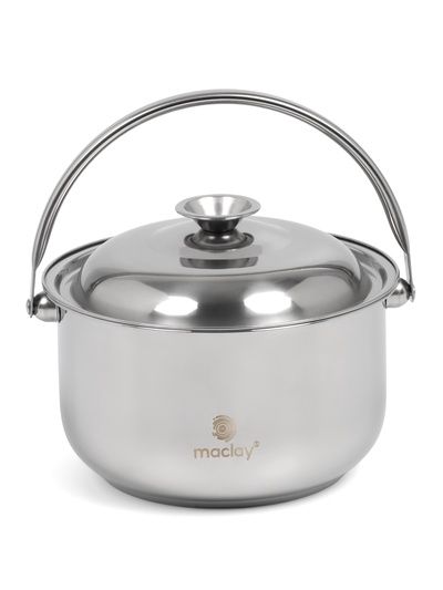 Котелок походный maclay, 18 см, с крышкой, нержавеющая сталь