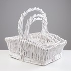 Набор корзин, 3 шт, 45x35X13/40 см, 37x27X10/34 см, 29x19х7/28 см, лоза 10060523