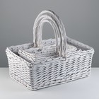Набор корзин плетёных, 4 шт., 63×43×25/56 см, 55×37×20/50 см, 46×30×19/46 см, 42×25×18/41 см, лоза 10060524 - фото 602305