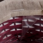 Корзина плетеная «Витая», 18×10/26 см, ива, ткань - Фото 4