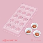 УЦЕНКА Форма для конфет и шоколада KONFINETTA «Полусфера», 28×14 см, 15 ячеек, цвет прозрачный - Фото 1