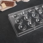 УЦЕНКА Форма для шоколада и конфет KONFINETTA «Полусфера», 28×14 см, 15 ячеек, цвет прозрачный - Фото 2