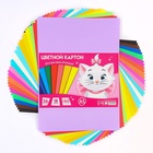 Цветной картон тонированный, 36 листов, 18 цветов, немелованный, двусторонний, 140 г/м², Коты аристократы - Фото 8