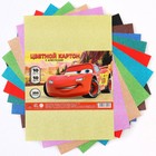 Цветной картон с блёстками, А4, 10 листов, 10 цветов, немелованный, односторонний, в пакете, 250 г/м², «Тачки» - Фото 4
