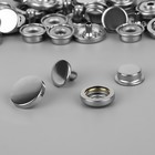 Кнопки установочные, Дельта, d = 15 мм, 10 шт, цвет серебряный - Фото 2