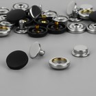 Кнопки установочные, Дельта, d=15 мм, 10 шт., цвет чёрный - Фото 2