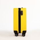 Чемодан детский 32 л (S), отдел на молнии, 4 колеса, жёлтый - Фото 3