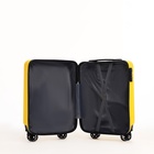 Чемодан детский 32 л (S), отдел на молнии, 4 колеса, жёлтый - Фото 8