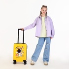 Чемодан детский 32 л (S), отдел на молнии, 4 колеса, жёлтый - Фото 9