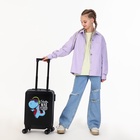 Чемодан детский 32 л (S), отдел на молнии, 4 колеса, цвет чёрный - Фото 9