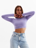 Лонгслив женский MINAKU: Casual Collection, сиреневый, размер 42 - Фото 3