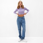 Лонгслив женский MINAKU: Casual Collection, сиреневый, размер 42 - Фото 9