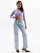 Лонгслив женский MINAKU: Casual Collection, сиреневый, размер 42 - Фото 2