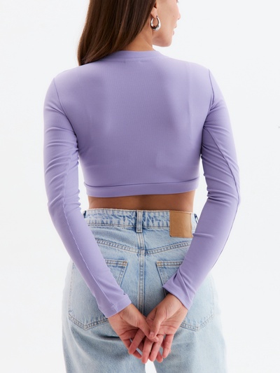Лонгслив женский MINAKU: Casual Collection, сиреневый, размер 44