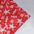 Плёнка упаковочная новогодняя фольгированная «Снеговик», 70×50 см, красный - Фото 2