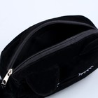 Пенал школьный мягкий «Котик», 23 × 11 см, бархатный, чёрный - фото 24518899