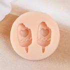 Молд силикон "Эскимо с сердечком" 3х1,5х0,9 см - фото 31779787