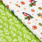 Бумага упаковочная новогодняя глянцевая двусторонняя «Снегири», 68×100 см - Фото 3