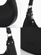 Сумка женская багет TEXTURA на молнии, 28×6.5×15 см, чёрная - Фото 4