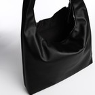 Сумка женская TEXTURA, мешок, большой размер, цвет чёрный - Фото 5
