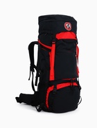 Рюкзак туристический Taif, 90 л, с поясным ремнём, с карманами, чёрный/красный - Фото 2