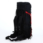 Рюкзак туристический, 90 л, отдел на шнурке, 2 наружных кармана, цвет чёрный/красный - фото 7632187