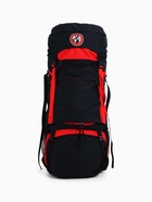 Рюкзак туристический Taif, 90 л, с поясным ремнём, с карманами, чёрный/красный - Фото 3