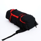 Рюкзак туристический, 90 л, отдел на шнурке, 2 наружных кармана, цвет чёрный/красный - фото 7632188