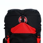 Рюкзак туристический, 90 л, отдел на шнурке, 2 наружных кармана, цвет чёрный/красный - Фото 5