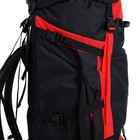 Рюкзак туристический, 90 л, отдел на шнурке, 2 наружных кармана, цвет чёрный/красный - фото 7632190