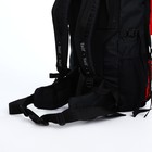 Рюкзак туристический, 90 л, отдел на шнурке, 2 наружных кармана, цвет чёрный/красный - фото 7632191