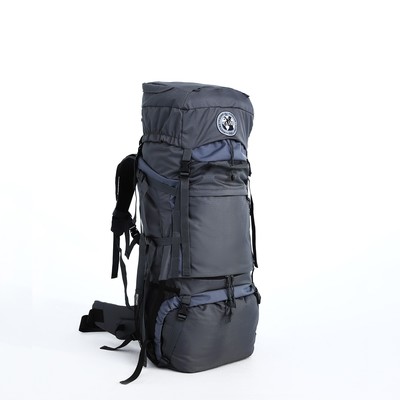 Рюкзак туристический, 80 л, отдел на шнурке, 2 наружных кармана, цвет серый