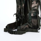Рюкзак туристический, Taif, 80 л, отдел на шнурке, 2 наружных кармана, цвет зелёный/камуфляж - Фото 7