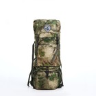 Рюкзак туристический, 100 л, отдел на шнурке, 2 наружных кармана, цвет зелёный/камуфляж - Фото 2