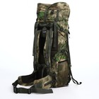 Рюкзак туристический, 100 л, отдел на шнурке, 2 наружных кармана, цвет зелёный/камуфляж - фото 7657947