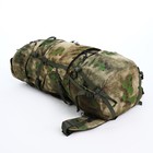 Рюкзак туристический, 100 л, отдел на шнурке, 2 наружных кармана, цвет зелёный/камуфляж - фото 7657948