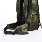 Рюкзак туристический, 100 л, отдел на шнурке, 2 наружных кармана, цвет зелёный/камуфляж - Фото 7