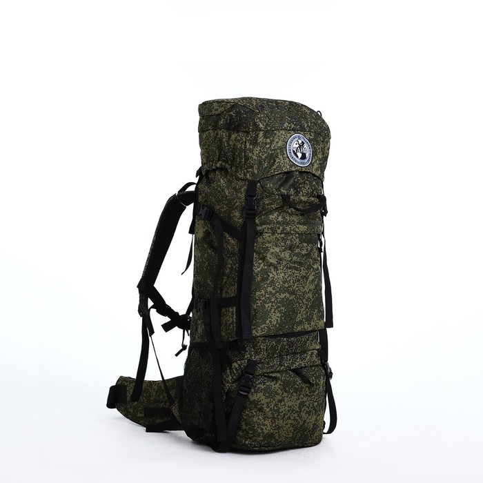Рюкзак туристический, Taif, 80 л, отдел на шнурке, 2 наружных кармана, цвет зелёный - Фото 1