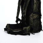 Рюкзак туристический, 80 л, отдел на шнурке, 2 наружных кармана, цвет зелёный - Фото 7