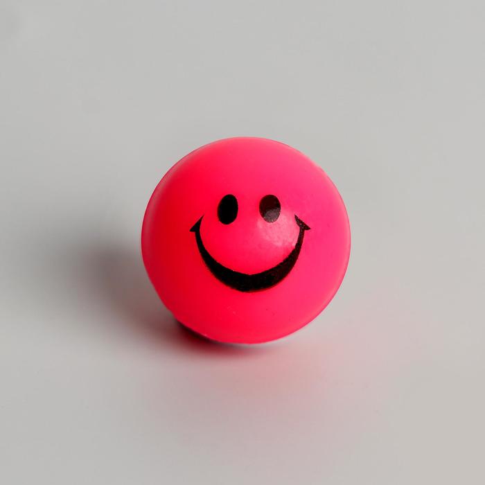 Мяч каучук «Весёлые смайлы», 2,7 см, цвета МИКС - фото 1890614871