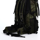 Рюкзак туристический, Taif, 100 л, отдел на шнурке, 2 наружных кармана, цвет зелёный - фото 10986928