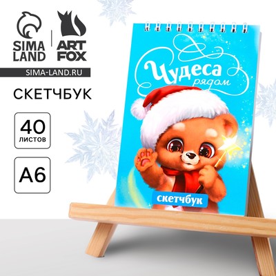Скетчбук А6, 40 листов, в мягкой обложке, на гребне, 100 г/м² «Чудеса рядом»