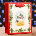 Пакет подарочный новогодний ламинированный «Волшебный шар », 18×22.3×10 см - Фото 2