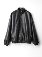 Жакет женский демисезонный MINAKU: Eco leather, чёрный, размер 42 - Фото 7