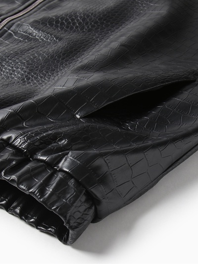 Жакет женский демисезонный MINAKU: Eco leather, чёрный, размер 42