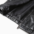 Бомбер (жакет) женский MINAKU: Eco leather цвет черный, р-р 44 - Фото 12