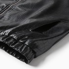 Бомбер (жакет) женский MINAKU: Eco leather цвет черный, р-р 44 - Фото 4