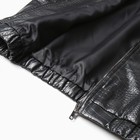 Бомбер (жакет) женский MINAKU: Eco leather цвет черный, р-р 44 - Фото 6