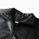 Бомбер (жакет) женский MINAKU: Eco leather цвет черный, р-р 44 - Фото 9