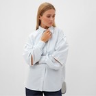 Блузка женская в полоску MINAKU: Casual collection цвет белый, р-р 42 - Фото 3